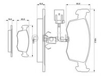 Set placute de frana 0 986 424 352 BOSCH pentru Ford Granada Ford Scorpio Ford Mondeo