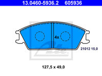 Set placute de frana 13 0460-5936 2 ATE pentru Honda Accord Hyundai Accent Hyundai Excel Hyundai Pony Hyundai Elantra Hyundai Lantra Hyundai S Hyundai Stellar