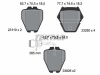 Set placute de frana 2311901 TEXTAR pentru Audi A8