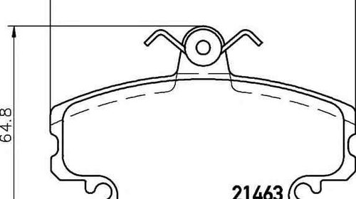 Set placute de frana DACIA SOLENZA HELLA 8DB 