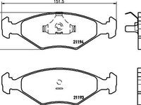 Set placute de frana FIAT FIORINO Pick up 146 TEXTAR 2119301