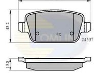 Set placute de frana FORD FOCUS II DA COMLINE CBP01610