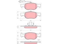 Set placute de frana GDB1564 TRW pentru Fiat Brava Fiat Bravo