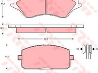 Set placute de frana GDB234 TRW pentru Toyota Starlet Toyota Tercel Toyota Celica