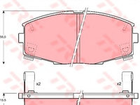 Set placute de frana GDB880 TRW pentru Toyota Supra Toyota Soarer