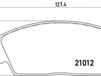 Set placute de frana HONDA ACCORD II AC AD BREMBO P 30 001