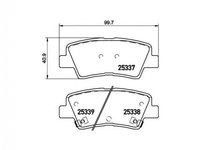 Set placute de frana Hyundai ACCENT IV limuzina (RB) 2010-2016 #2 0986494557