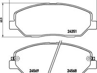 Set placute de frana HYUNDAI SANTA FÉ III DM BREMBO P 30 036