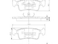 Set placute de frana J3608014 NIPPARTS