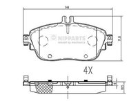 Set placute de frana N3601114 NIPPARTS