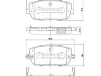 Set placute de frana N3613021 NIPPARTS pentru Mazda Mx-5