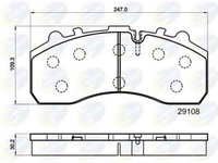 Set placute de frana SCANIA PGRT - series COMLINE CBP9042MK