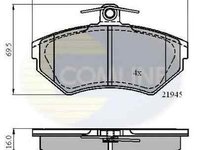 Set placute de frana VW GOLF III Cabriolet 1E7 COMLINE CBP0989