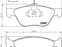 Set placute frana ALFA ROMEO 155 (167) - Cod intern: W20119817 - LIVRARE DIN STOC in 24 ore!!!