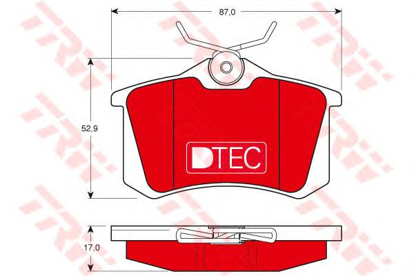 Set placute frana AUDI A1/A2/A3/A4/A6/A8/TT 96- DT ECOTEC 87,0 X 52,9 X 17,0 AUDI A1 (8X1, 8XF) - Cod intern: W20012574 - LIVRARE DIN STOC in 24 ore!!!