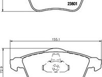 Set placute frana AUDI A4 (8E2, B6) - OEM - MEYLE ORIGINAL GERMANY: 0252395020/PD|025 239 5020/PD - W02363439 - LIVRARE DIN STOC in 24 ore!!!