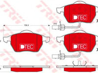 Set placute frana AUDI A4 (8EC, B7) - OEM - TRW: GDB1307DTE - Cod intern: W02263766 - LIVRARE DIN STOC in 24 ore!!!