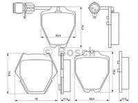 Set placute frana AUDI A6 (4A, C4) - OEM - BOSCH: 0986424689|0 986 424 689 - Cod intern: W02646873 - LIVRARE DIN STOC in 24 ore!!!