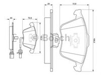 Set placute frana AUDI A6 (4F2, C6) - OEM - BOSCH: 0986494104|0 986 494 104 - Cod intern: W02656317 - LIVRARE DIN STOC in 24 ore!!!