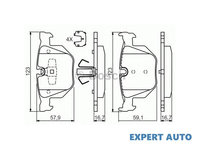 Set placute frana BMW 3 (E90) 2005-2011 #3 038170