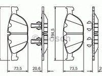 Set placute frana BMW 5 (E60) - Cod intern: W20276980 - LIVRARE DIN STOC in 24 ore!!!