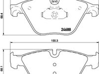 Set placute frana BMW 5 (F10, F18) - Cod intern: W20157845 - LIVRARE DIN STOC in 24 ore!!!