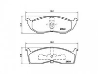 Set placute frana Chrysler NEW YORKER 1992-1998 #2 044700