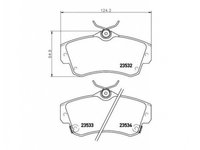 Set placute frana Chrysler PT CRUISER Cabriolet 2000-2010 #2 05017843AA