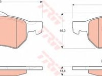 Set placute frana CHRYSLER VOYAGER Mk III (RG, RS) - Cod intern: W20013695 - LIVRARE DIN STOC in 24 ore!!!