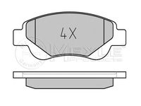 Set placute frana CITROEN C1 (PM_, PN_) - OEM - MEYLE ORIGINAL GERMANY: 0252395917|025 239 5917 - W02363442 - LIVRARE DIN STOC in 24 ore!!!