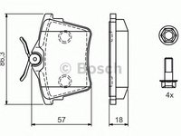 Set placute frana CITROEN C5 III (RD_) - OEM - BOSCH: 0986494095|0 986 494 095 - Cod intern: W02656251 - LIVRARE DIN STOC in 24 ore!!!