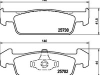 Set placute frana DACIA LOGAN - Cod intern: W20120881 - LIVRARE DIN STOC in 24 ore!!!