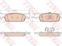 Set placute frana DACIA LOGAN MCV II - OEM - TRW: GDB2016 - Cod intern: W02333076 - LIVRARE DIN STOC in 24 ore!!!