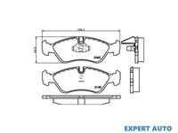 Set placute frana Daewoo CIELO 1994-2007 #2 028610