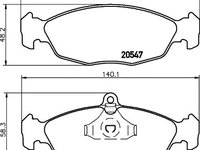 Set placute frana DAEWOO CIELO limuzina (KLETN) - Cod intern: W20058558 - LIVRARE DIN STOC in 24 ore!!!