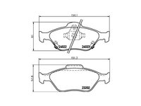 Set placute frana Daihatsu Charade (2011->) #2 044650D050