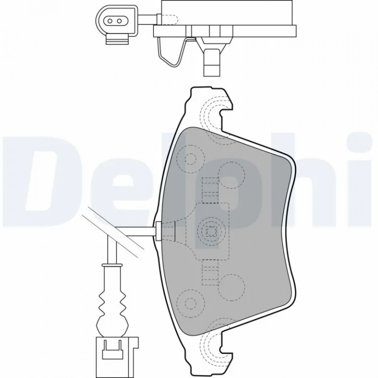 Set placute frana Delphi VW TRANSPORTER T6 / CARAVELLE T6 bus (SGB, SGJ, SHB, SHJ) 2015-2024 - LP1913