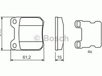 Set placute frana disc OPEL VECTRA B 1,6-2,6/SAAB 9-3 - Cod intern: W20276793 - LIVRARE DIN STOC in 24 ore!!!