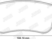 Set placute frana disc RENAULT MEGANE III hatchback BZ0 Producator JURID 573286JC