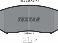 Set placute frana disc SUZUKI GRAND VITARA II JT Producator TEXTAR 2434601