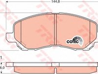 Set placute frana DODGE CALIBER - OEM - TRW: GDB3287 - Cod intern: W02247171 - LIVRARE DIN STOC in 24 ore!!!