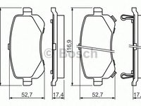 Set placute frana DODGE CARAVAN - OEM - BOSCH: 0986494496|0 986 494 496 - Cod intern: W02657706 - LIVRARE DIN STOC in 24 ore!!!