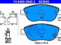 Set placute frana fata ate pt opel corsa d