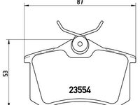 Set placute frana fata Audi A1 (GB), A3 (8L), A4 (B5), A6 (C5), A8 (D2), Citroen C2 (JM), C4 (LA), Peugeot 307 (3B), Partner (G), Seat Altea (5P), Ibiza (6J), Leon (1P), Skoda Octavia 2 (1Z), Rapid (NH3), VW Golf 4 (1J), Brembo, 1E0698451