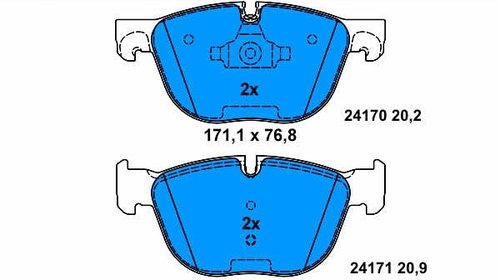 Set placute frana fata BMW X5 E70 ATE ---Cel 