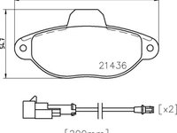 Set placute frana fata Brembo FIAT 500 1.2/1.2LPG