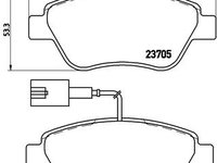 Set placute frana fata Brembo FIAT 500, FIORINO, GRANDE PUNTO, LINEA, PUNTO, PUNTO EVO QUBO 0.9-Electric