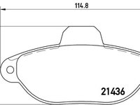 Set placute frana fata Brembo FIAT PUNTO 1.1-1.7D