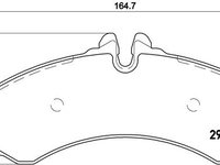 Set placute frana fata Brembo MERCEDES SPRINTER (B904), VARIO (B667, B670, B668, B670, B668, B667) 2.1D-3.0 d