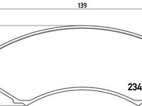 Set placute frana fata Brembo MITSUBISHI GRANDIS, PAJERO III, PAJERO IV 2.0 d-4.5